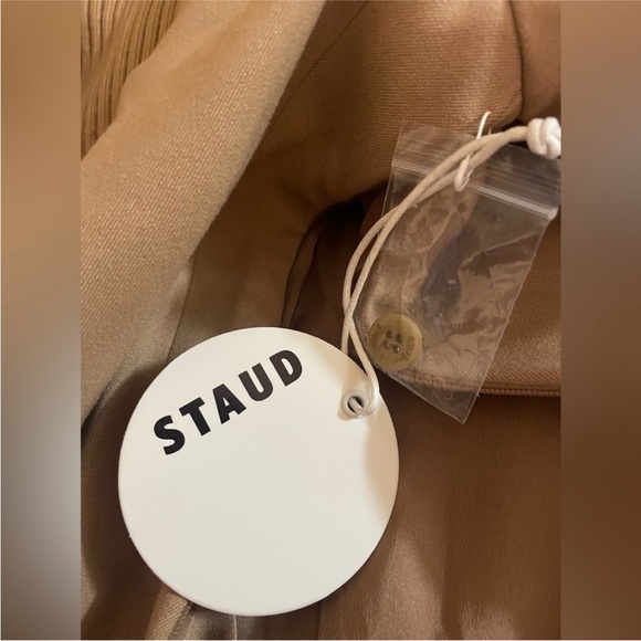 STAUD Mott Dress Camel.Incredible design,combining a dress,jacket and a sweater. - Picture 11 of 12